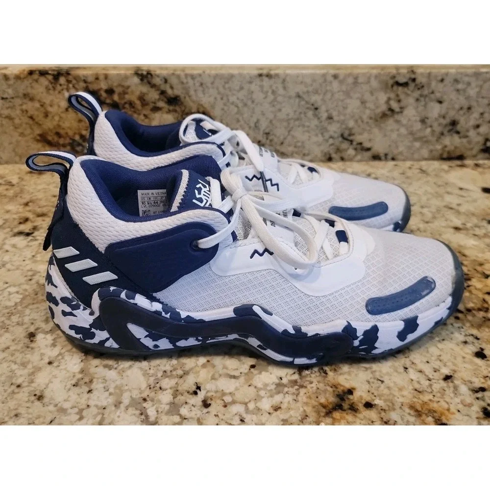Adidas D.O.N Issue #3 Team Crew Men's 10 White Navy Blue Donovan Mitchell DON